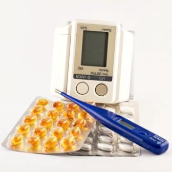 Médical Tensiomètre, thermomètre et médicaments