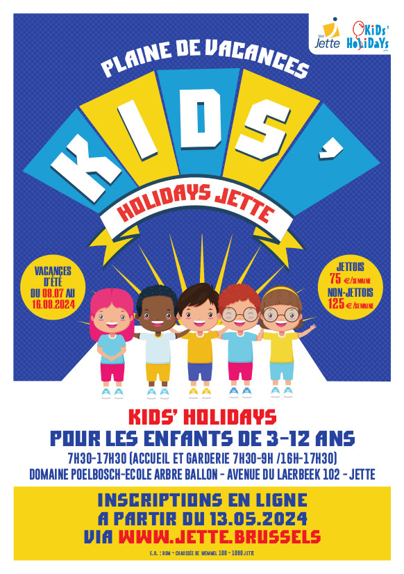 Kids' Holidays été 2024 - inscriptions