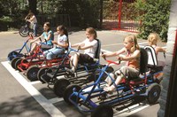 Gocarts in het verkeerspark